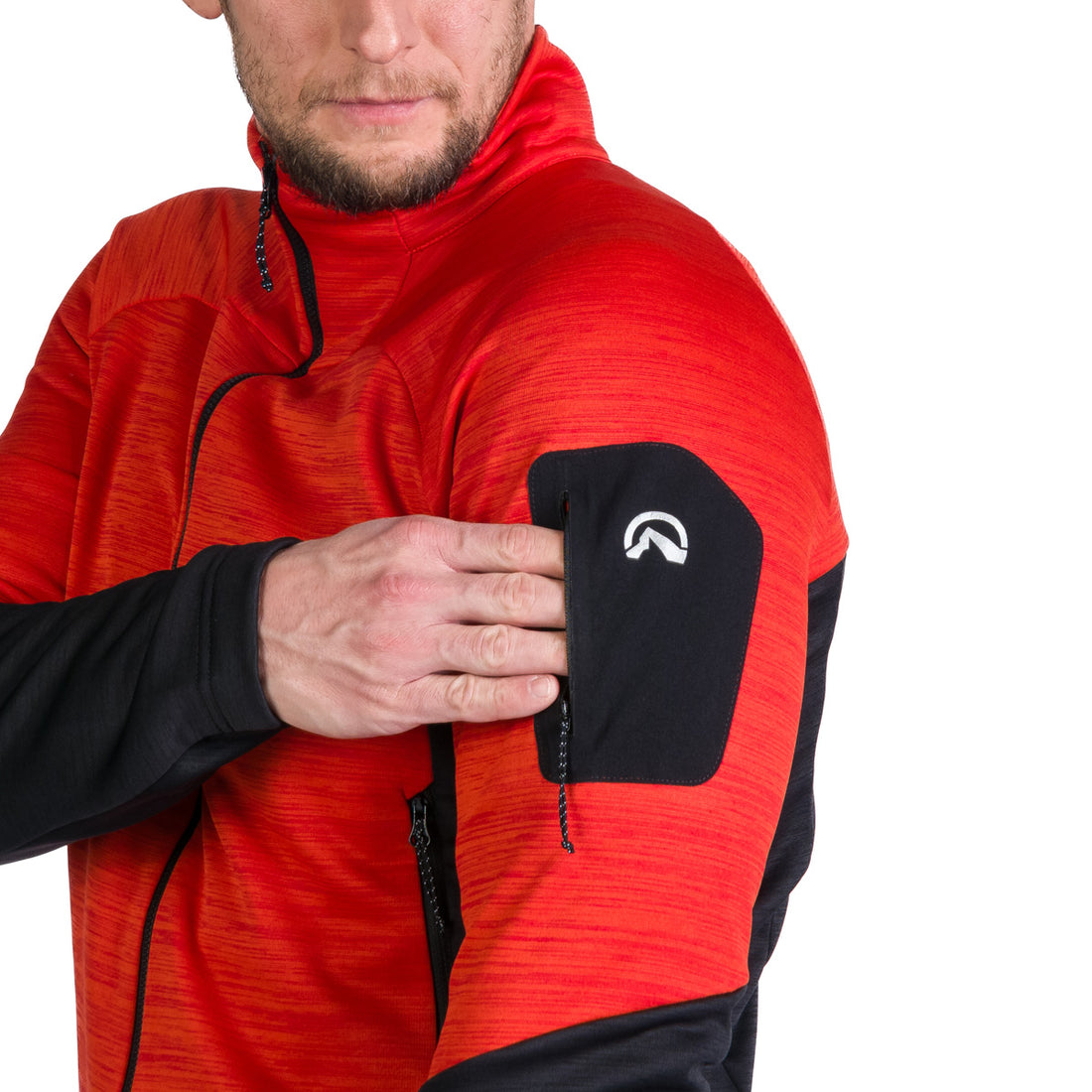 Men's hiking sweatshirt made of melange GIACOMO fleece