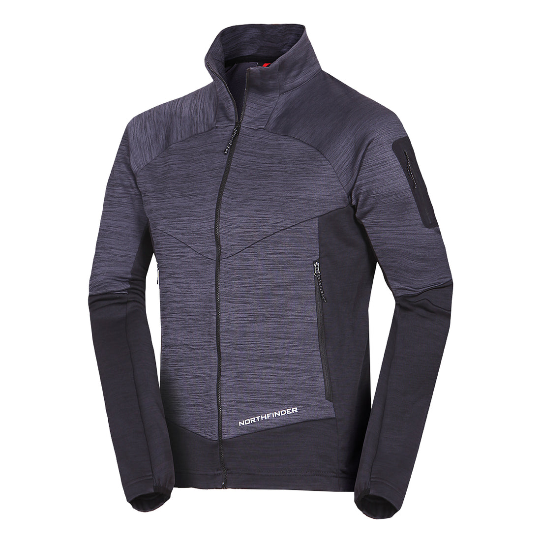 Men's hiking sweatshirt made of melange GIACOMO fleece