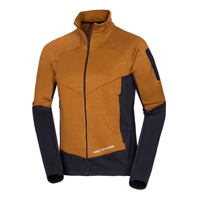 Men's hiking sweatshirt made of melange GIACOMO fleece