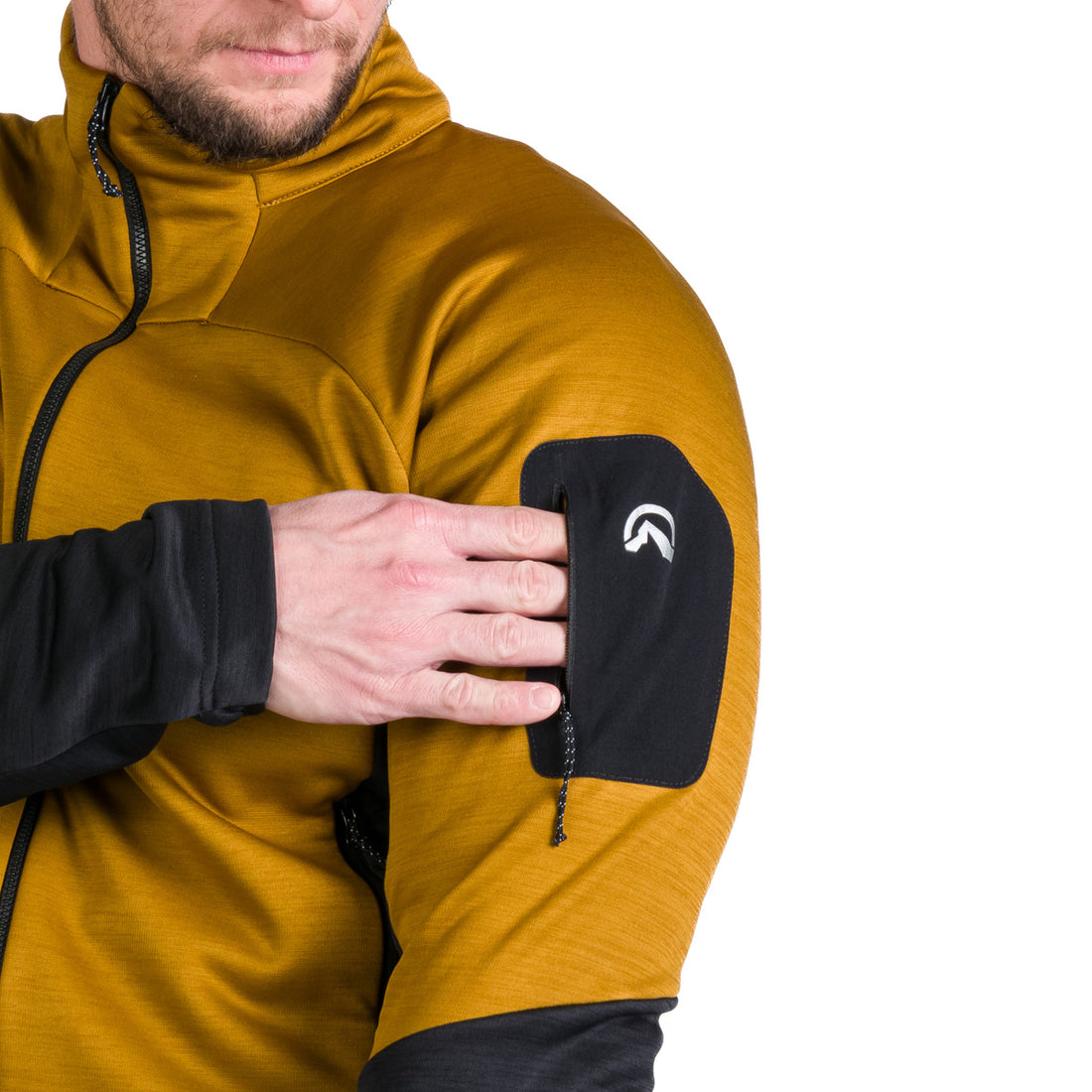 Men's hiking sweatshirt made of melange GIACOMO fleece