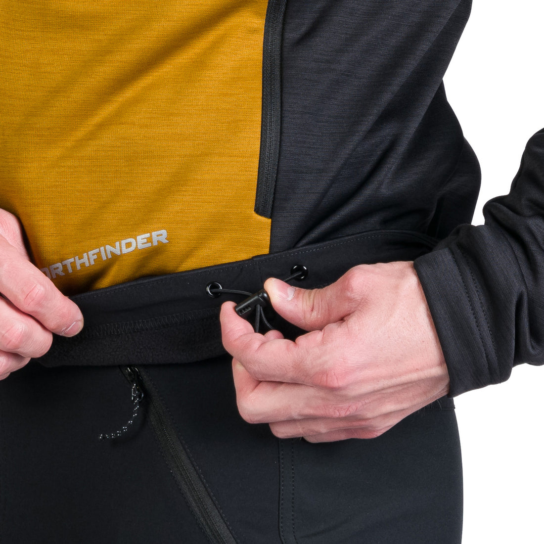 Men's hiking sweatshirt made of melange GIACOMO fleece