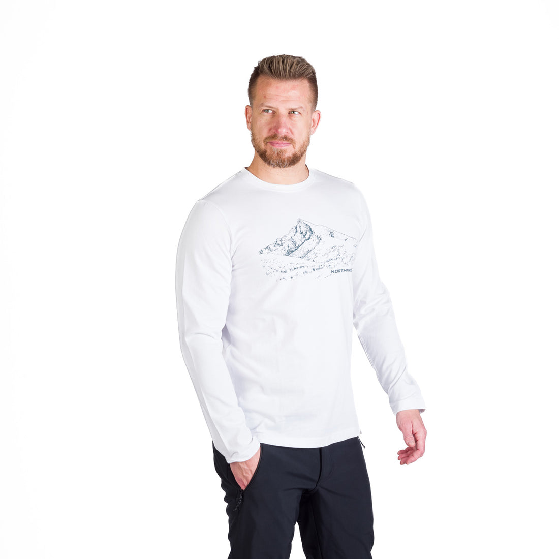 Men's hiking T-shirt made of organic cotton THORNTON