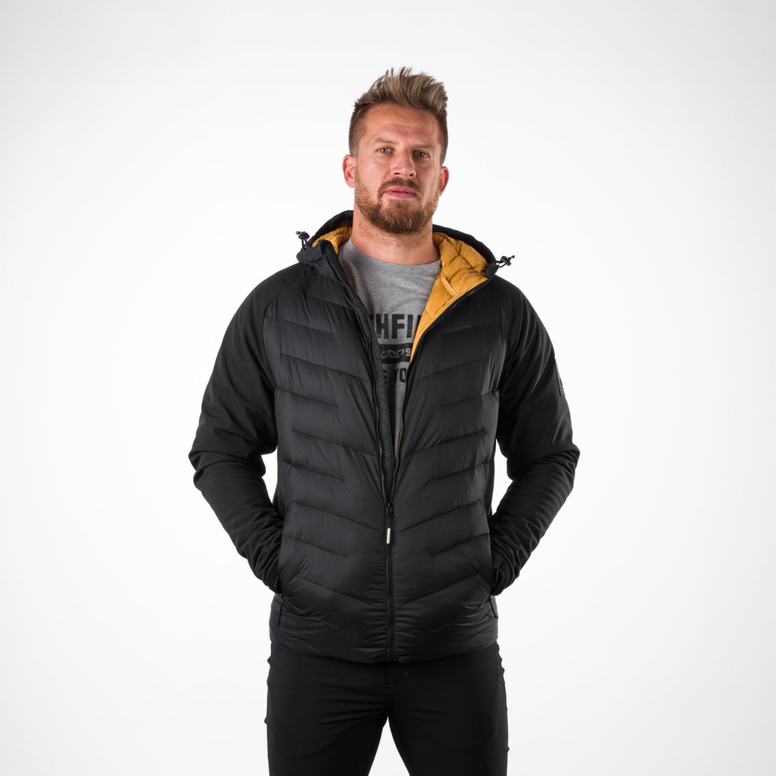 Men's insulated jacket combination with softshell NIKOLAS