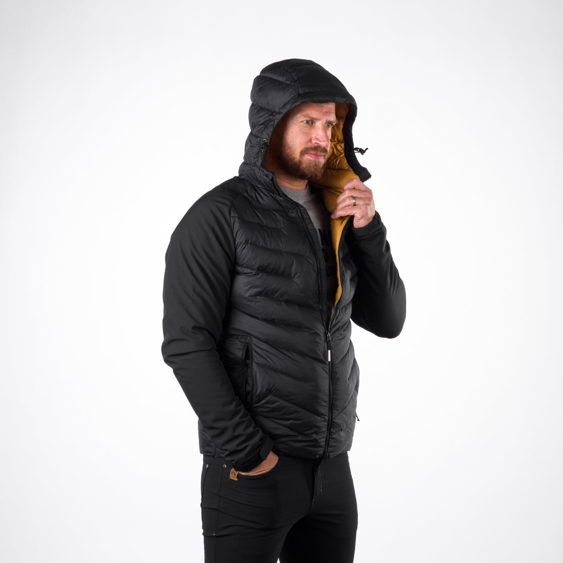 Men's insulated jacket combination with softshell NIKOLAS