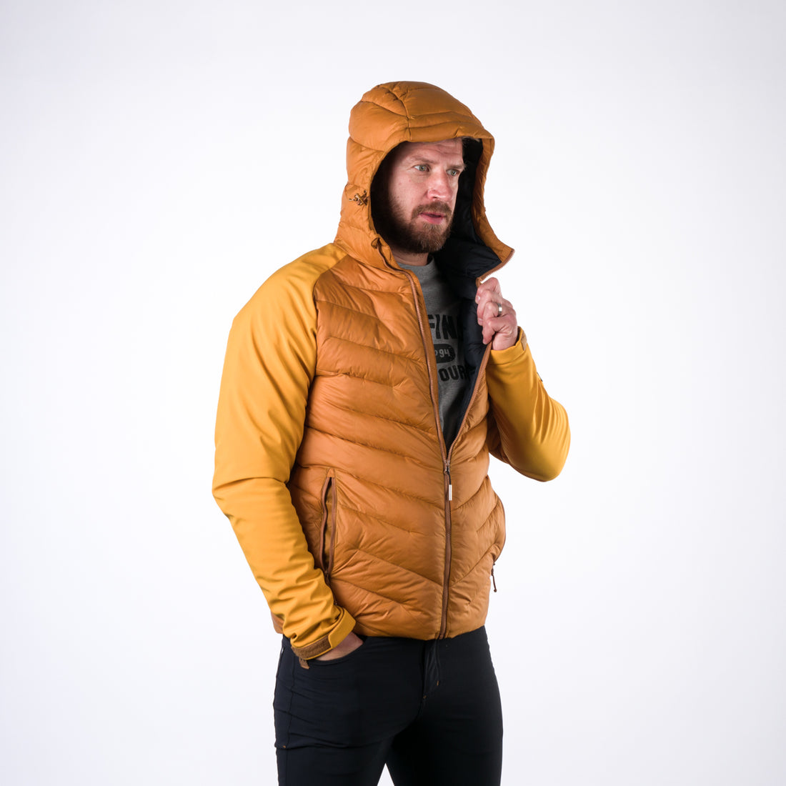 Men's insulated jacket combination with softshell NIKOLAS