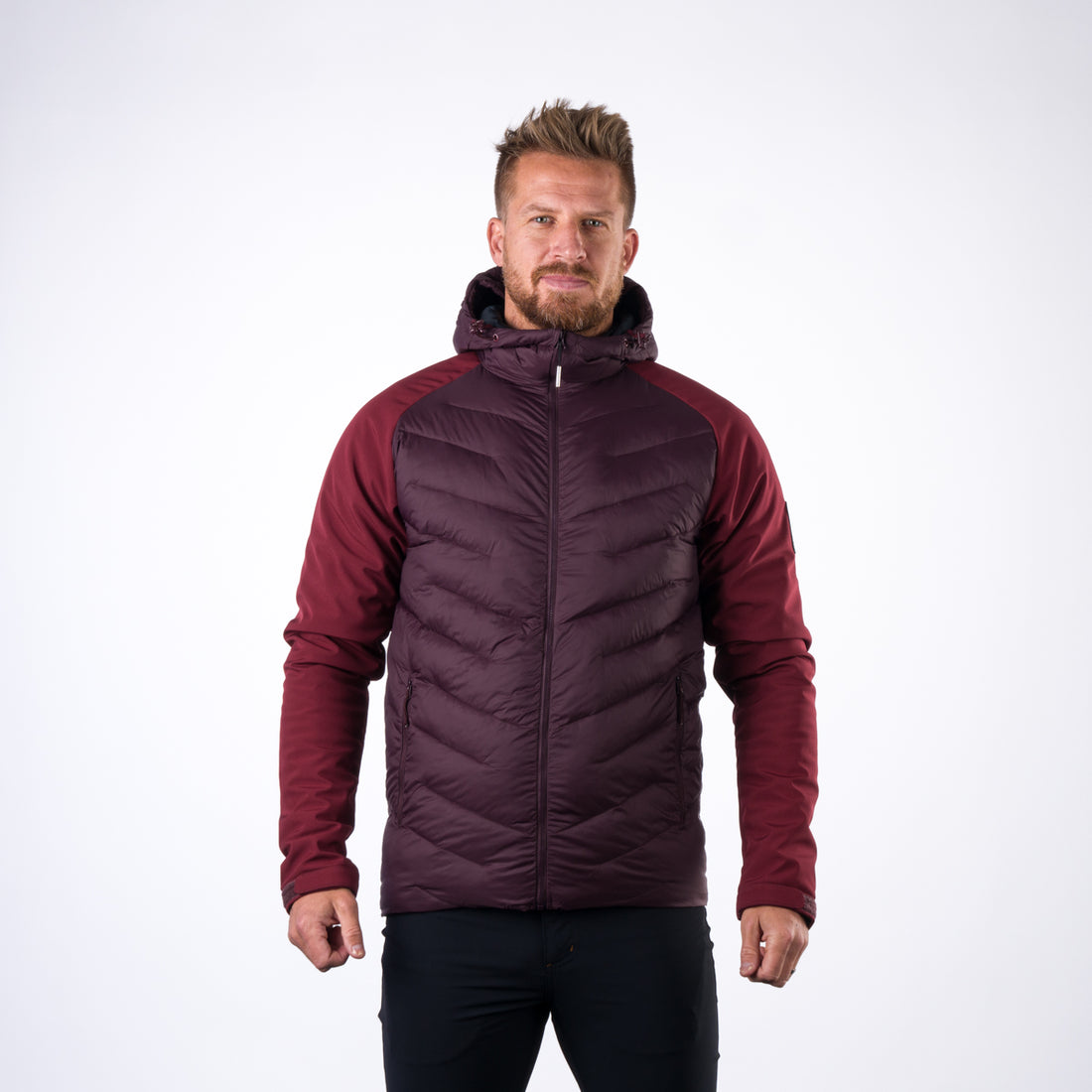 Men's insulated jacket combination with softshell NIKOLAS