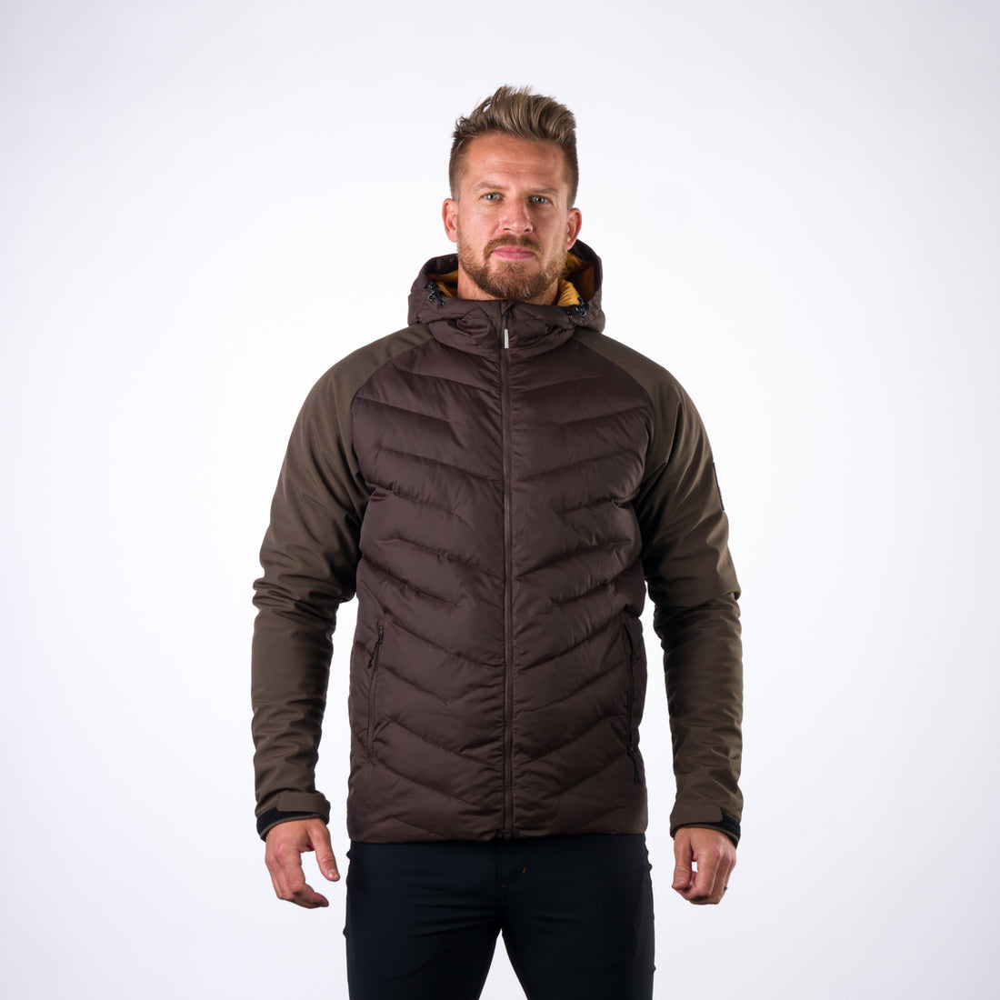 Men's insulated jacket combination with softshell NIKOLAS