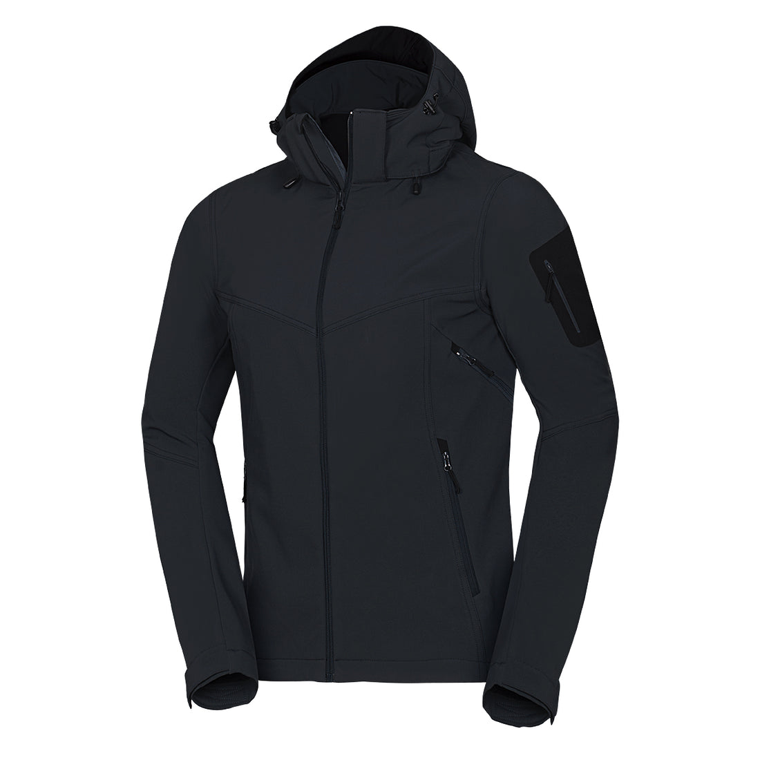 Men's outdoor softshell jacket with removable hood GIULIO
