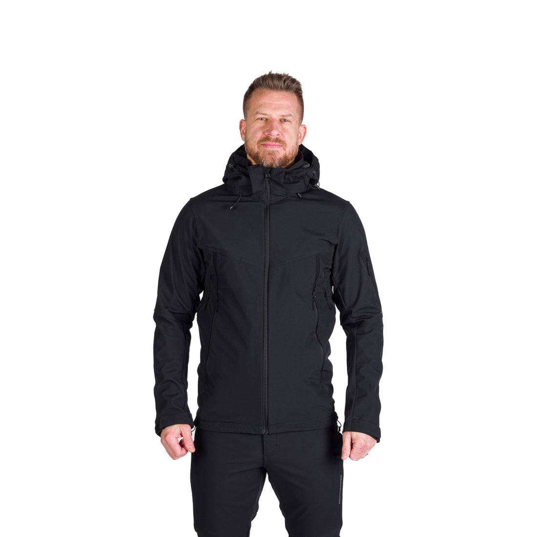 Men's outdoor softshell jacket with removable hood GIULIO