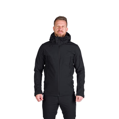 Men's outdoor softshell jacket with removable hood GIULIO