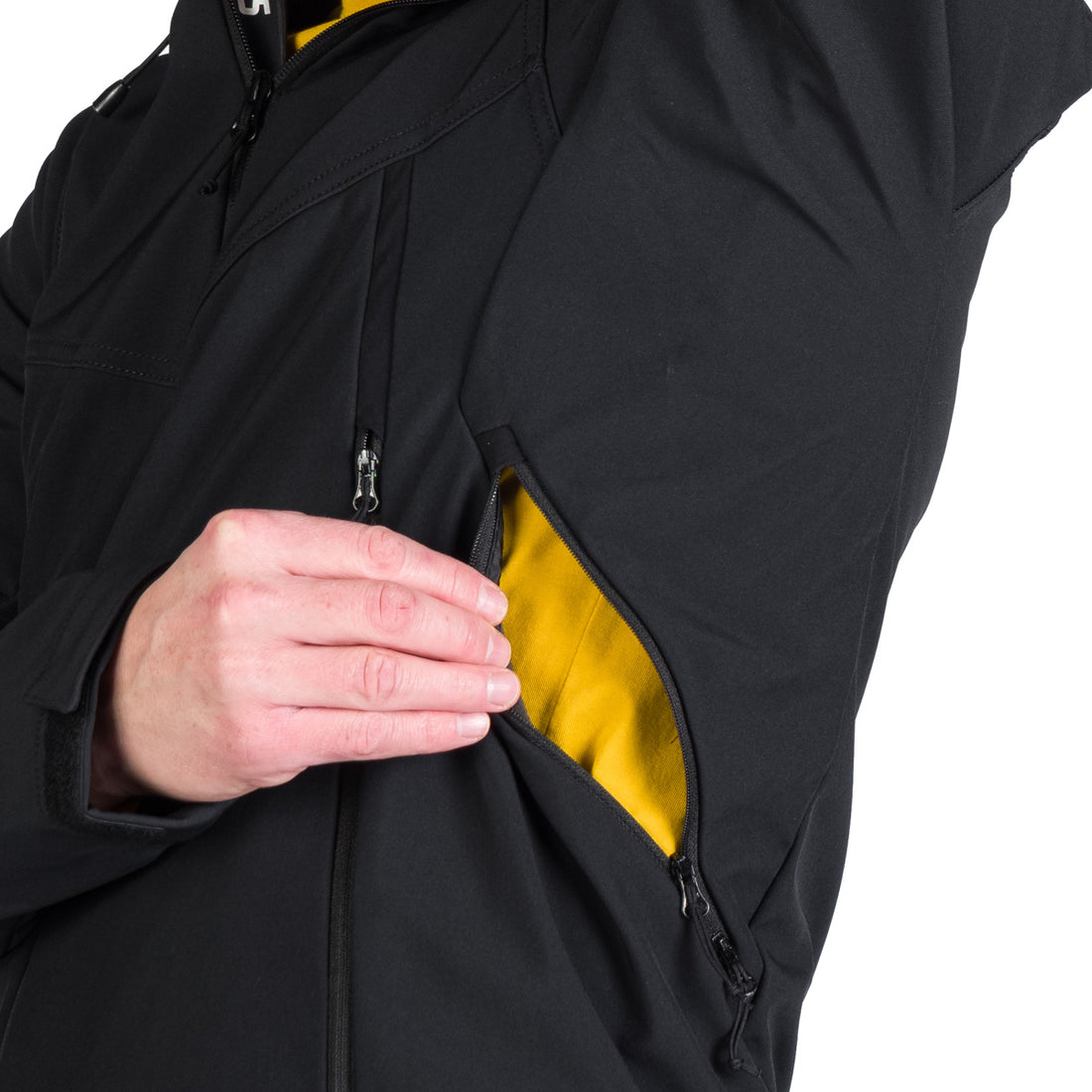Men's outdoor softshell jacket with removable hood GIULIO