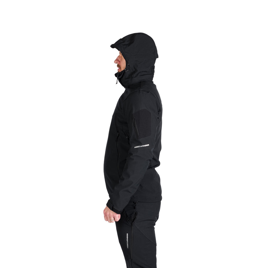 Men's outdoor softshell jacket with removable hood GIULIO