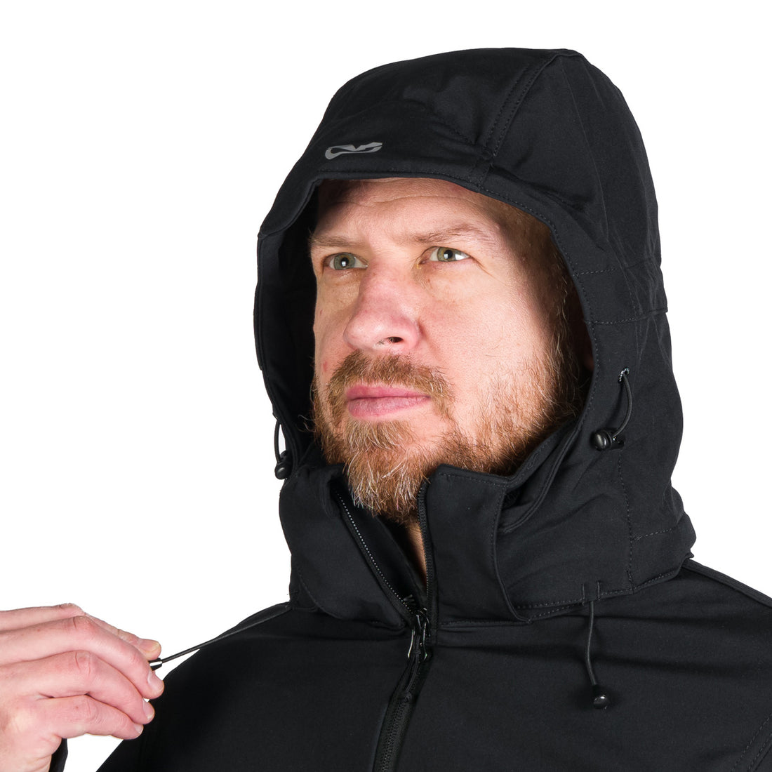 Men's outdoor softshell jacket with removable hood GIULIO