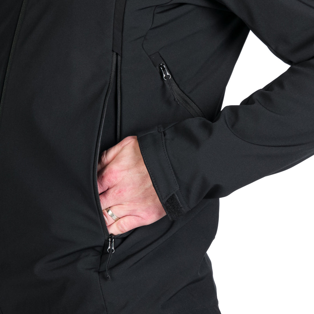 Men's outdoor softshell jacket with removable hood GIULIO
