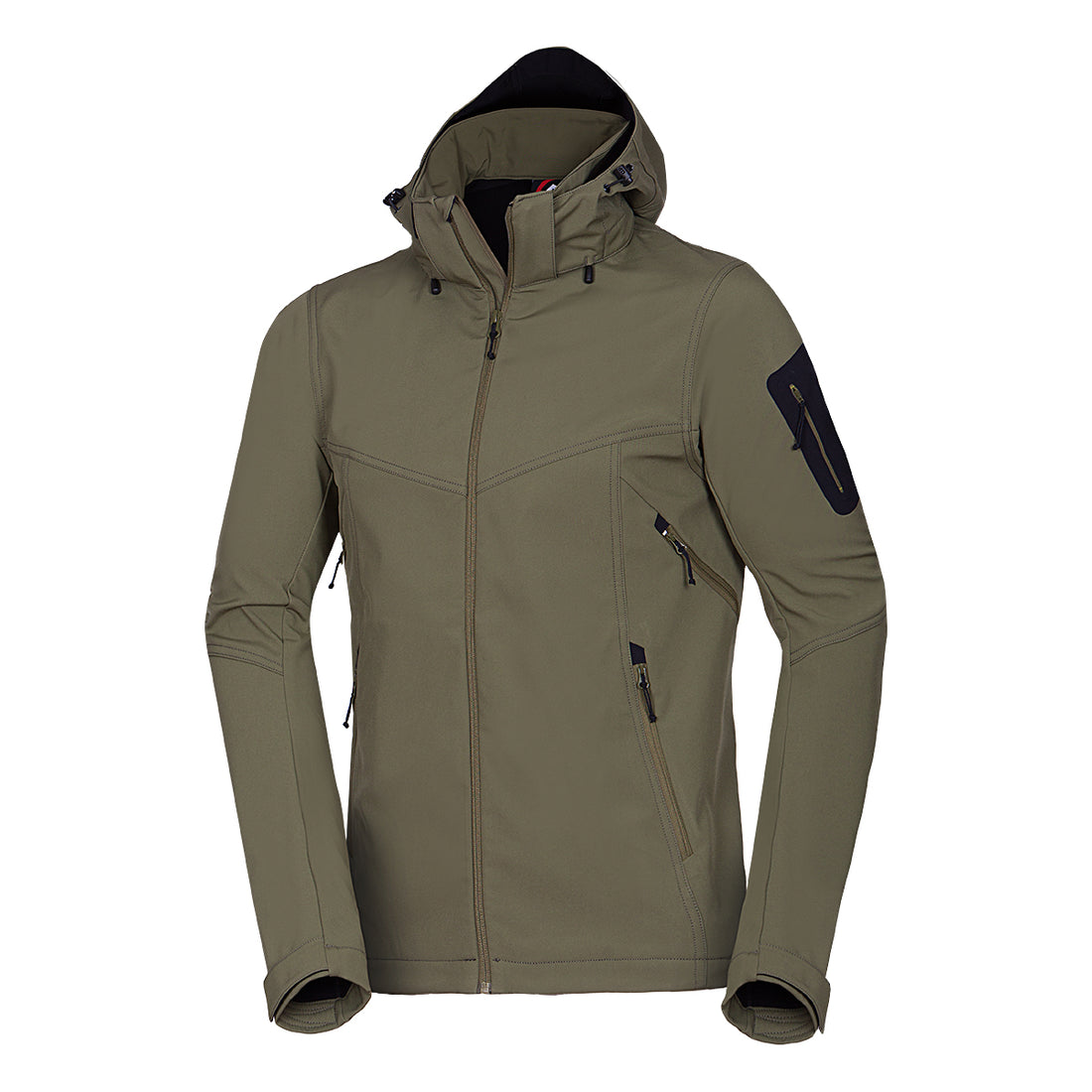 Men's outdoor softshell jacket with removable hood GIULIO