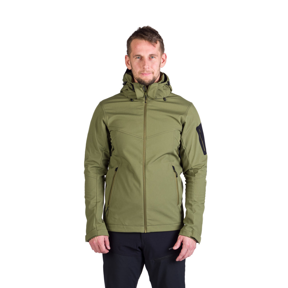 Men's outdoor softshell jacket with removable hood GIULIO