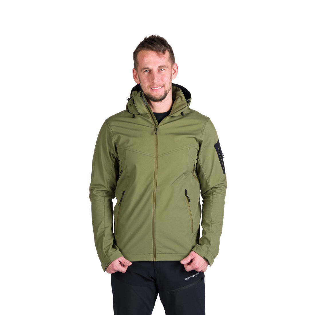 Men's outdoor softshell jacket with removable hood GIULIO