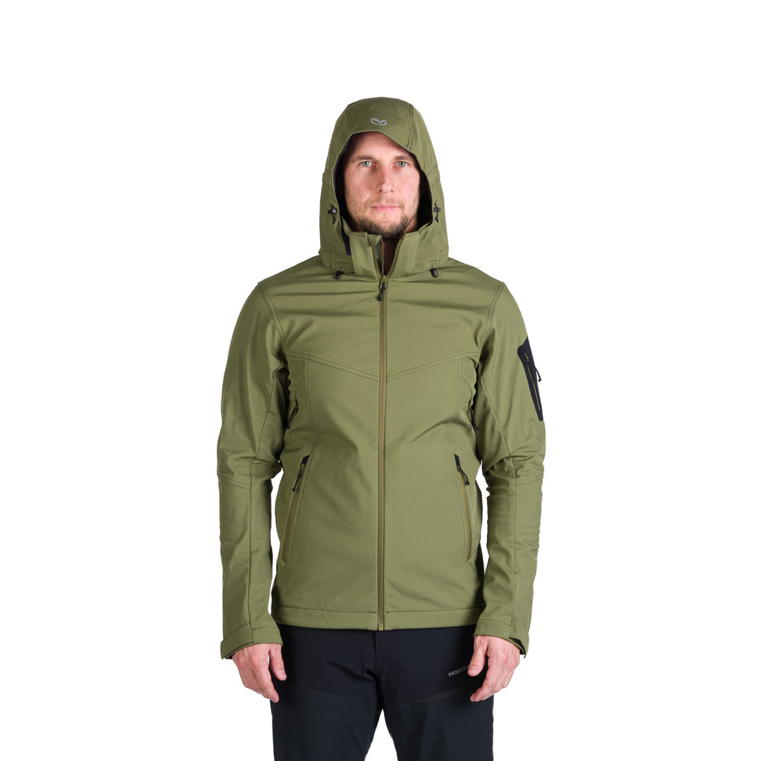Men's outdoor softshell jacket with removable hood GIULIO