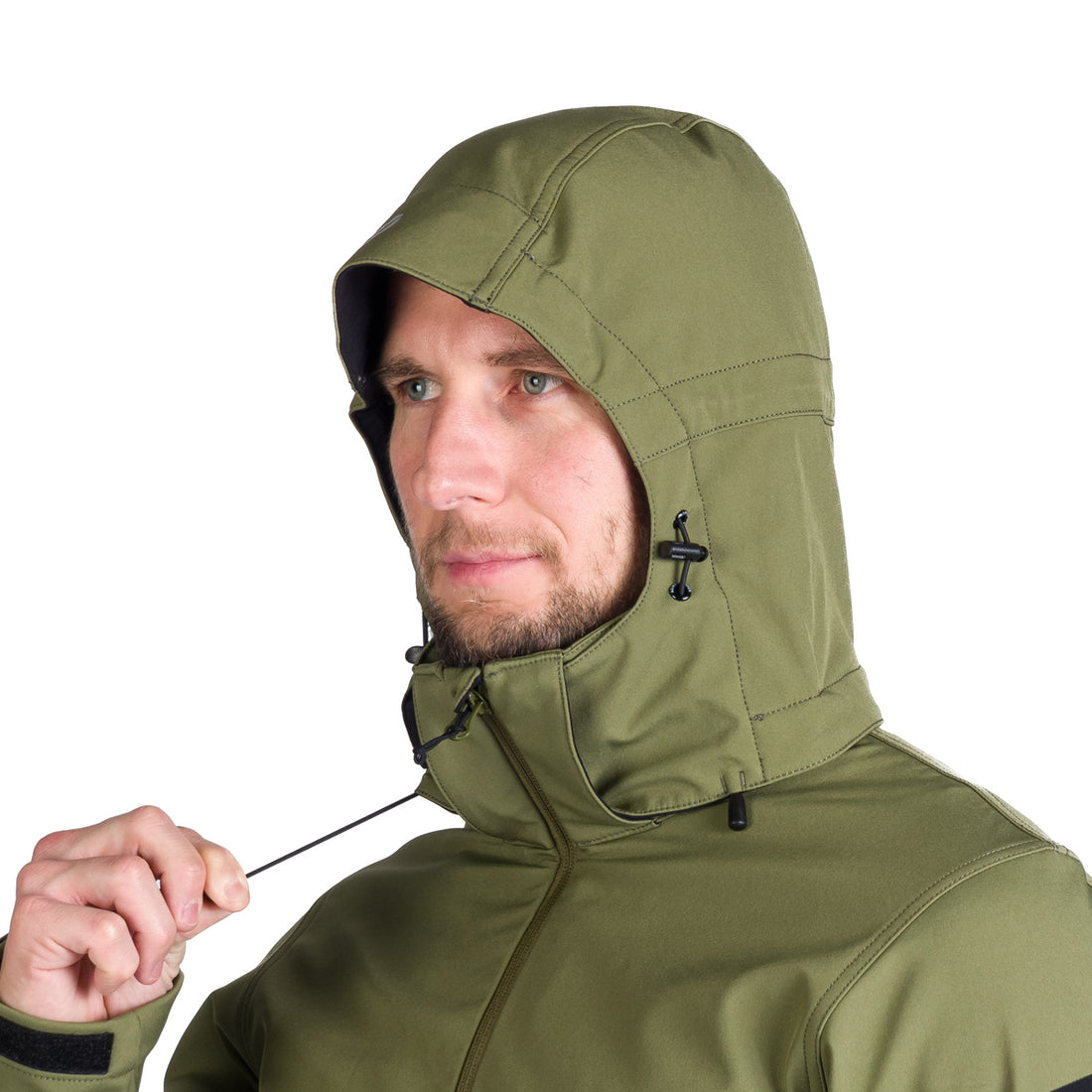 Men's outdoor softshell jacket with removable hood GIULIO