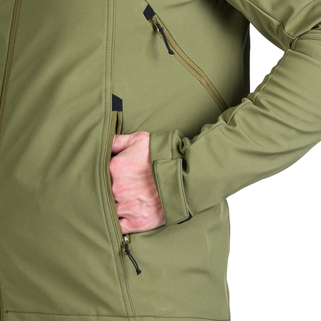 Men's outdoor softshell jacket with removable hood GIULIO
