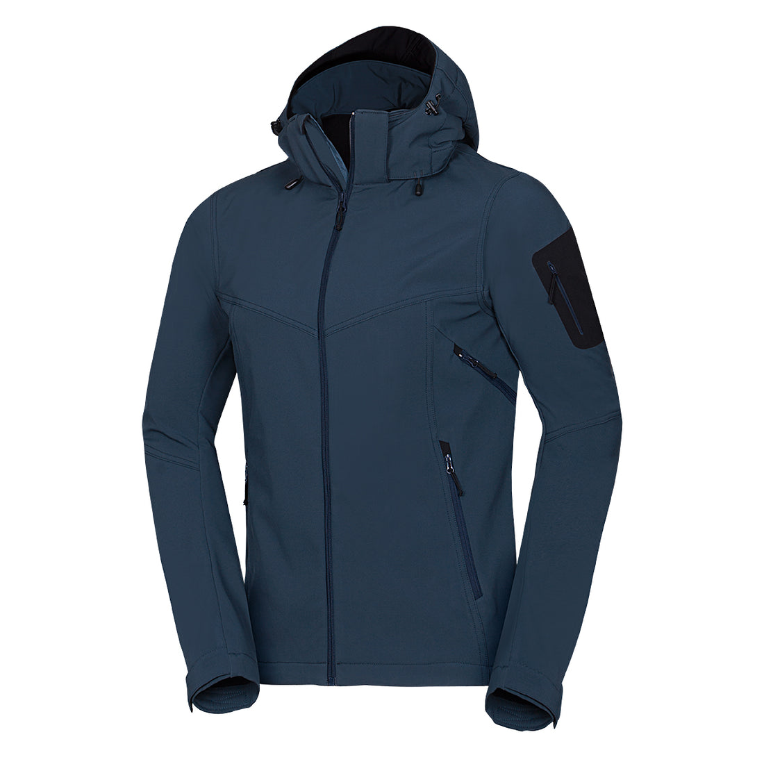 Men's outdoor softshell jacket with removable hood GIULIO