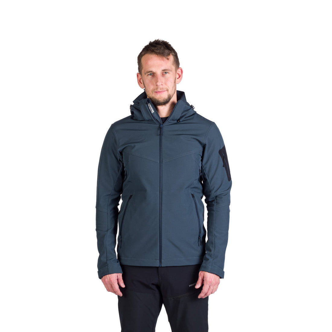 Men's outdoor softshell jacket with removable hood GIULIO