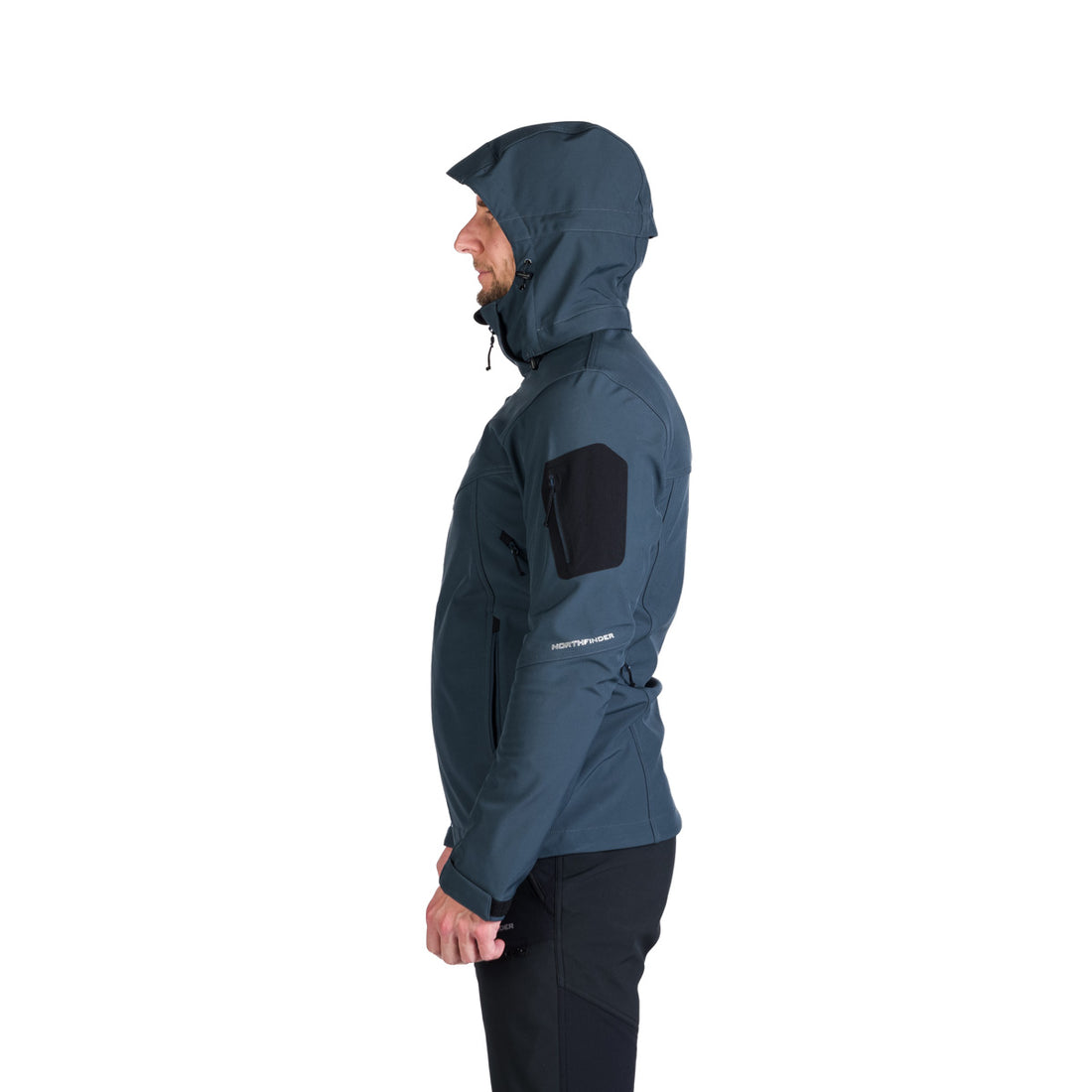 Men's outdoor softshell jacket with removable hood GIULIO