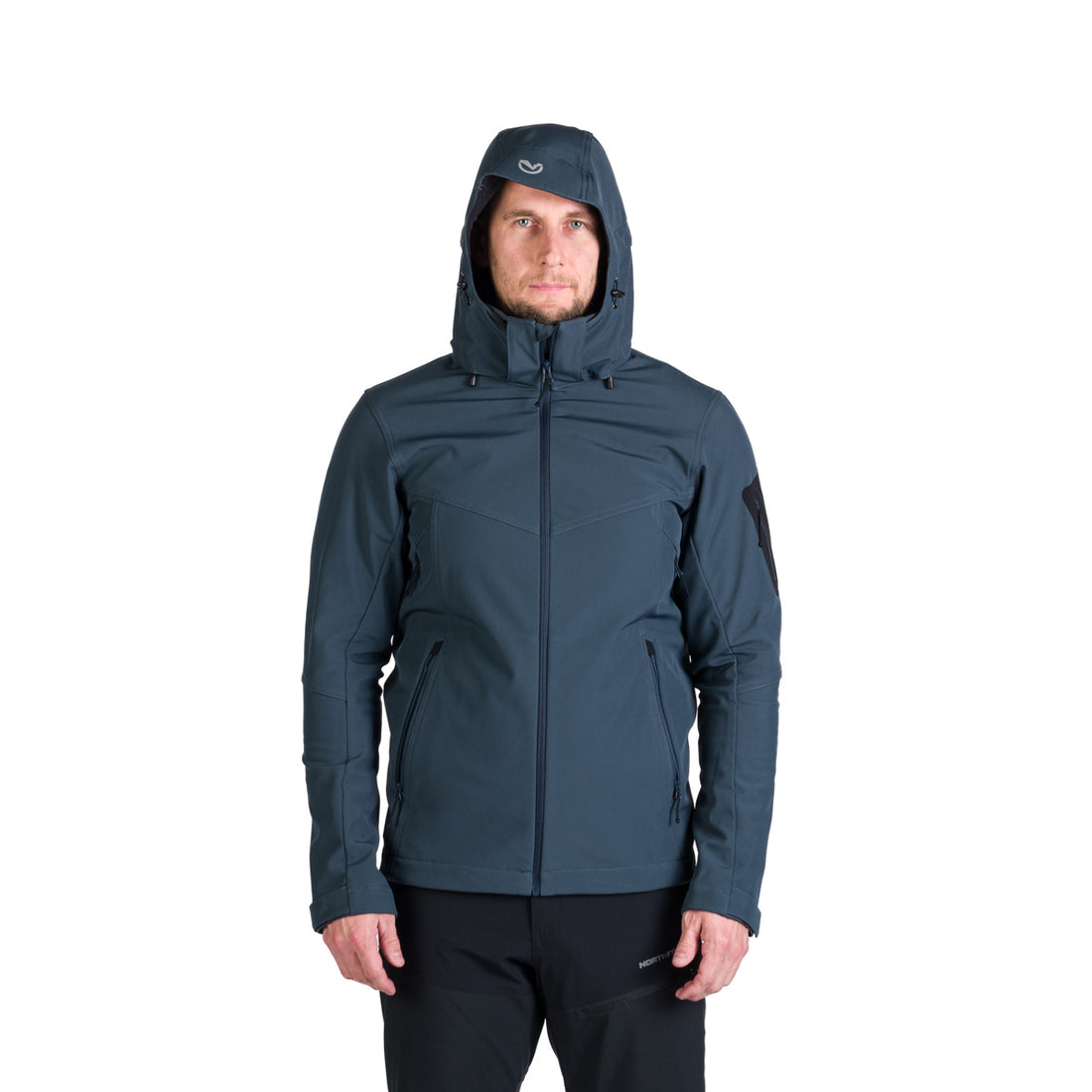 Men's outdoor softshell jacket with removable hood GIULIO