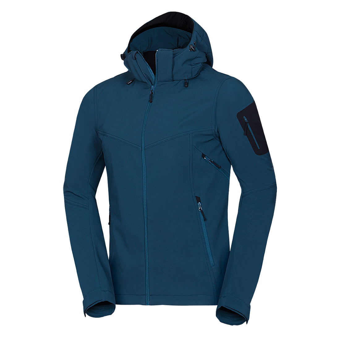 Men's outdoor softshell jacket with removable hood GIULIO