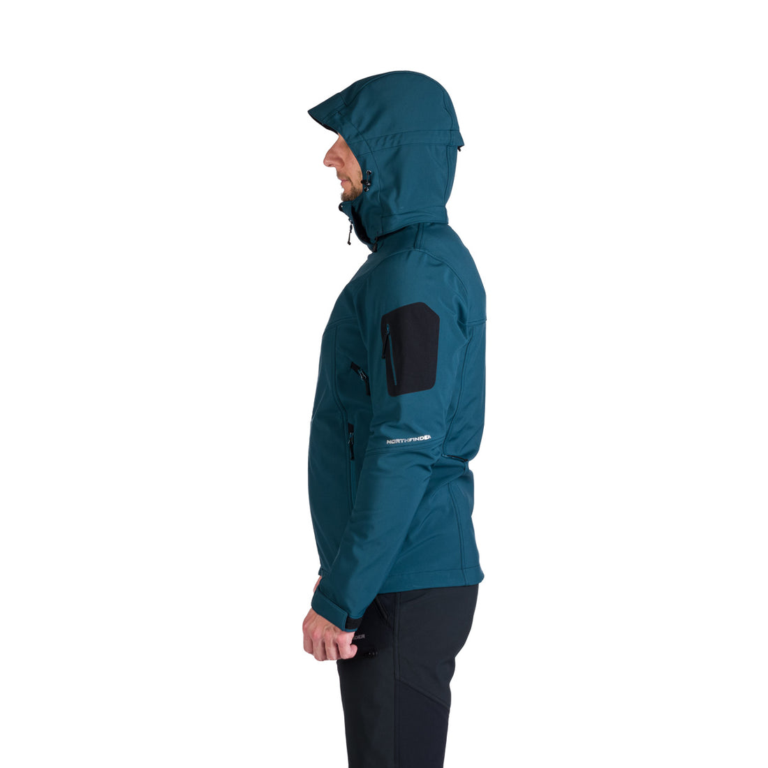 Men's outdoor softshell jacket with removable hood GIULIO
