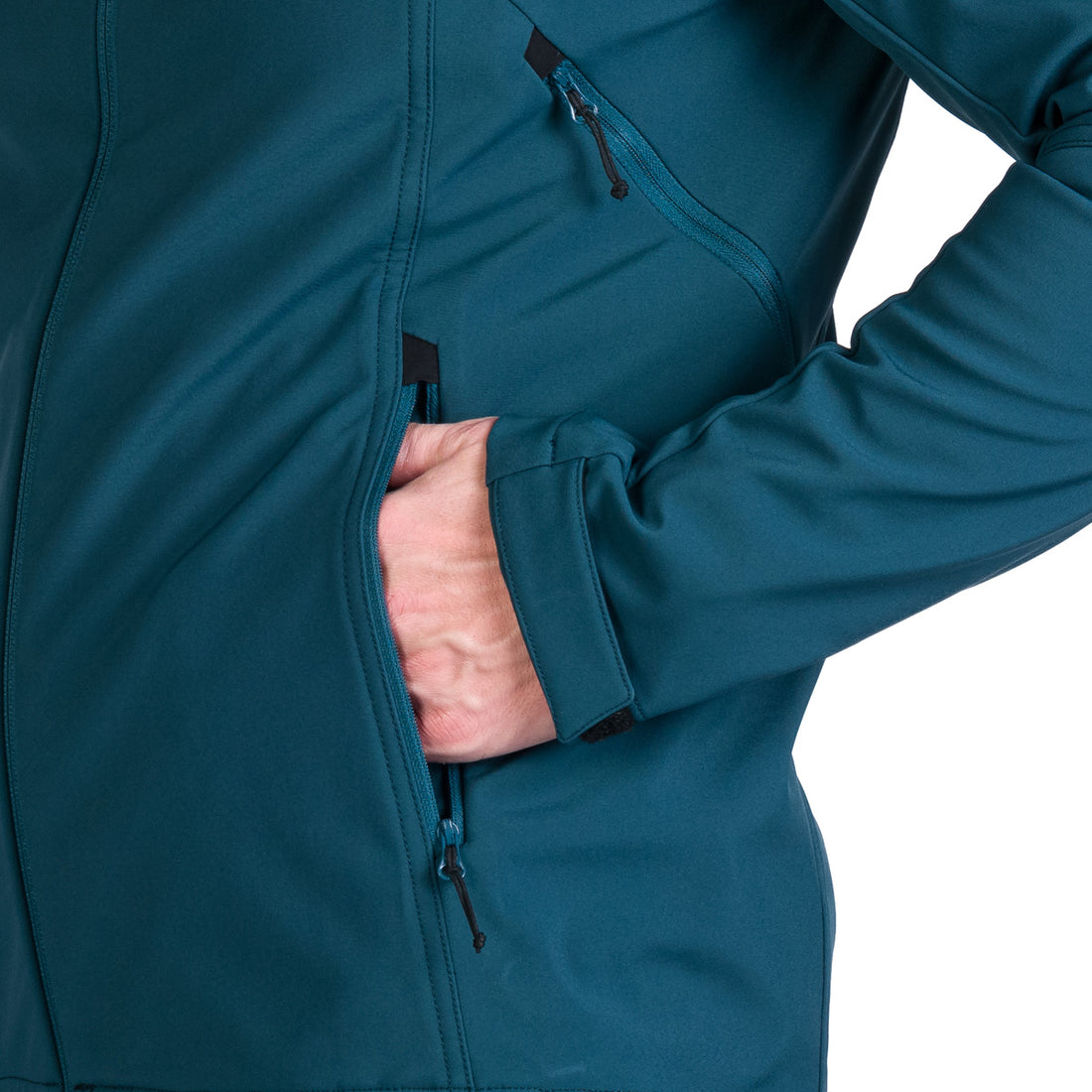 Men's outdoor softshell jacket with removable hood GIULIO