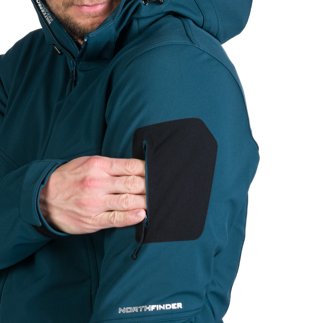 Men's outdoor softshell jacket with removable hood GIULIO