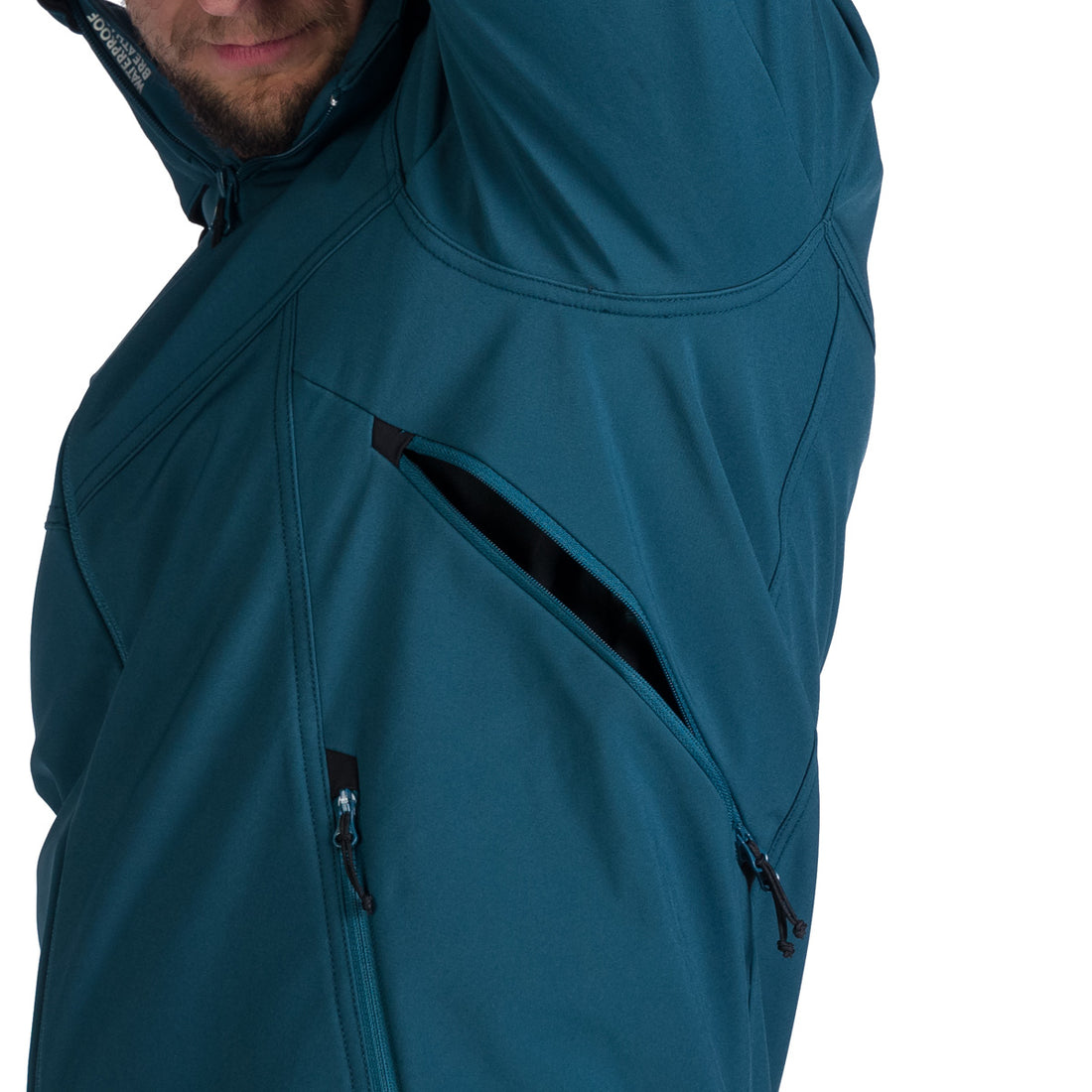 Men's outdoor softshell jacket with removable hood GIULIO