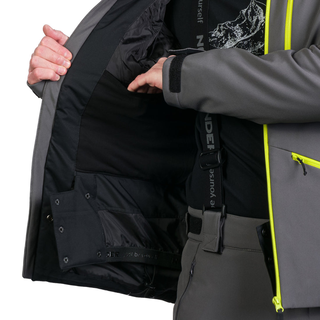 Men's ski softshell insulated jacket ALPHONSE