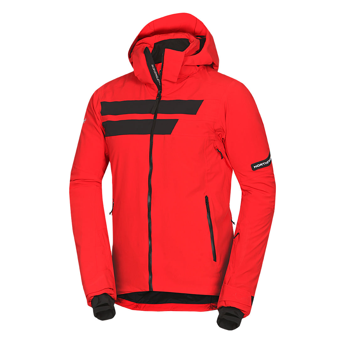 Men's technical ski jacket with full VALERIO equipment