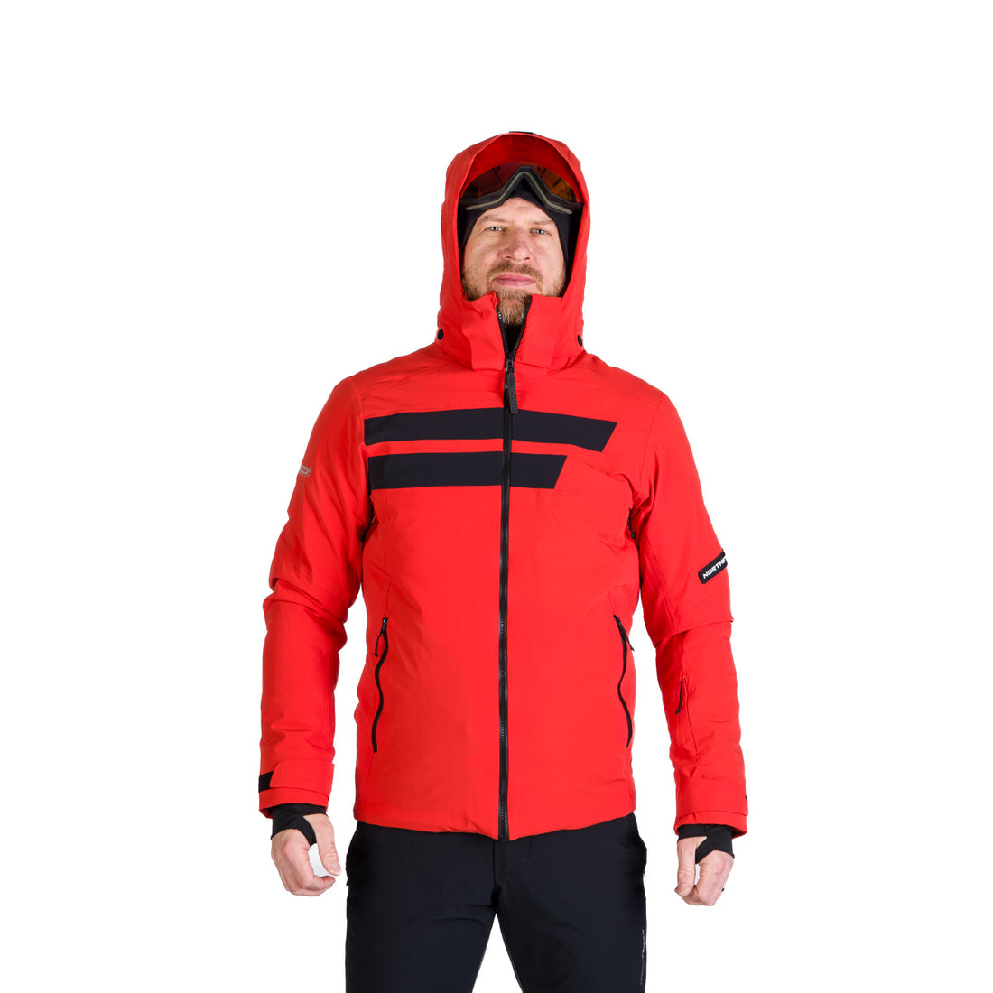 Men's technical ski jacket with full VALERIO equipment