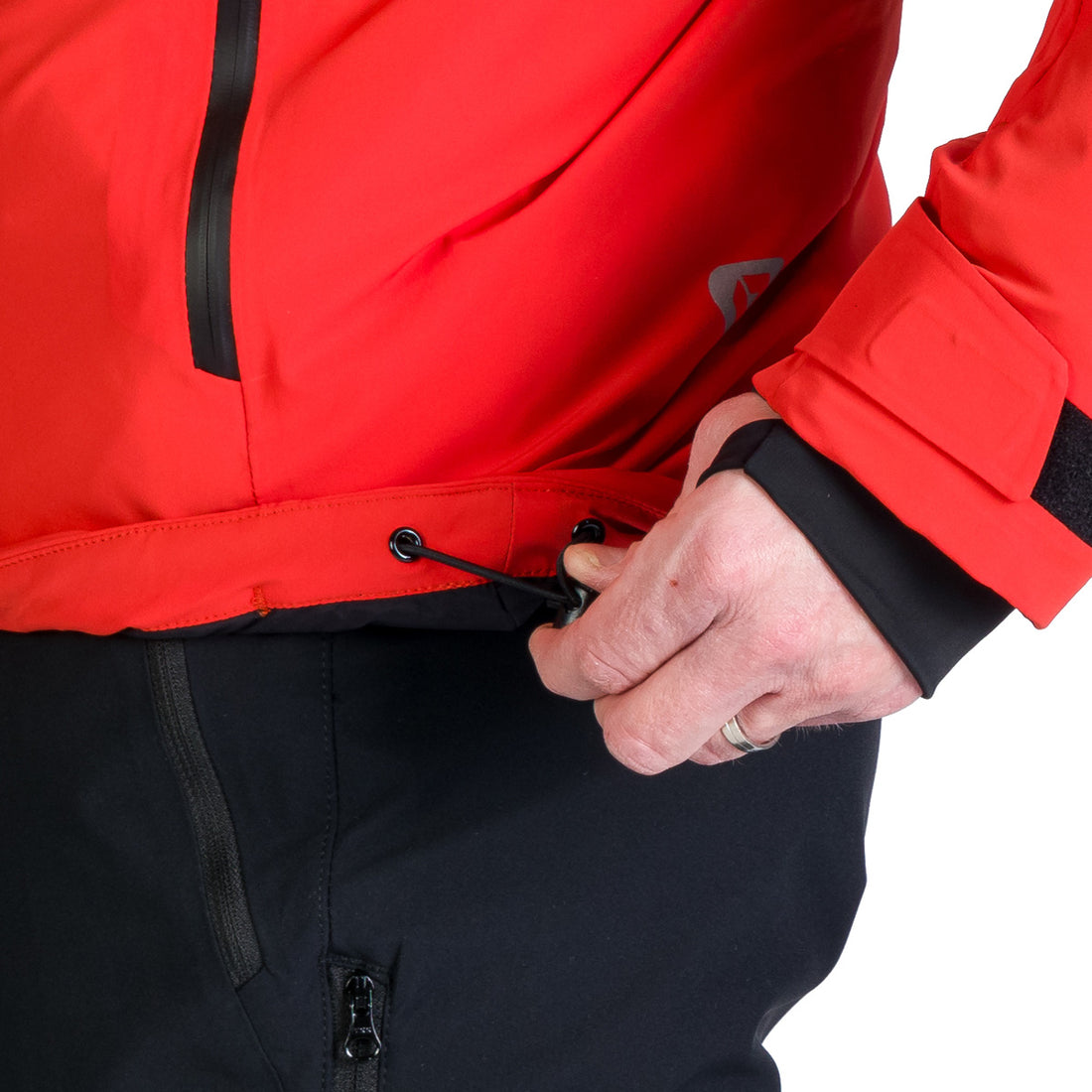 Men's technical ski jacket with full VALERIO equipment