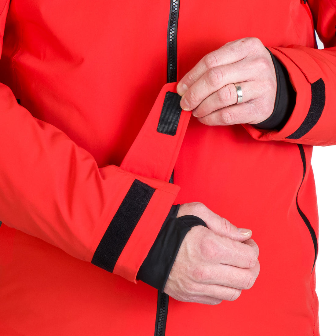 Men's technical ski jacket with full VALERIO equipment