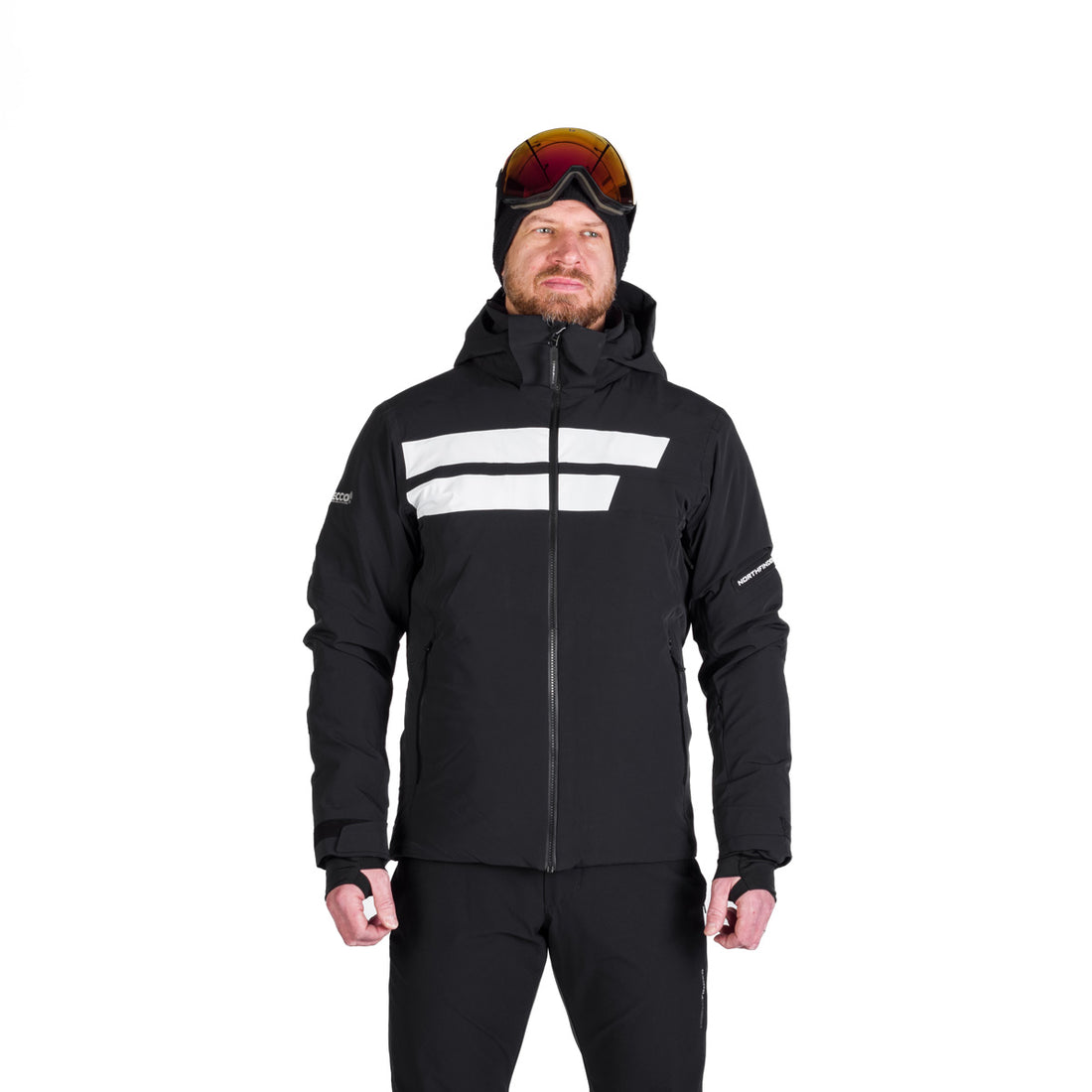 Men's technical ski jacket with full VALERIO equipment