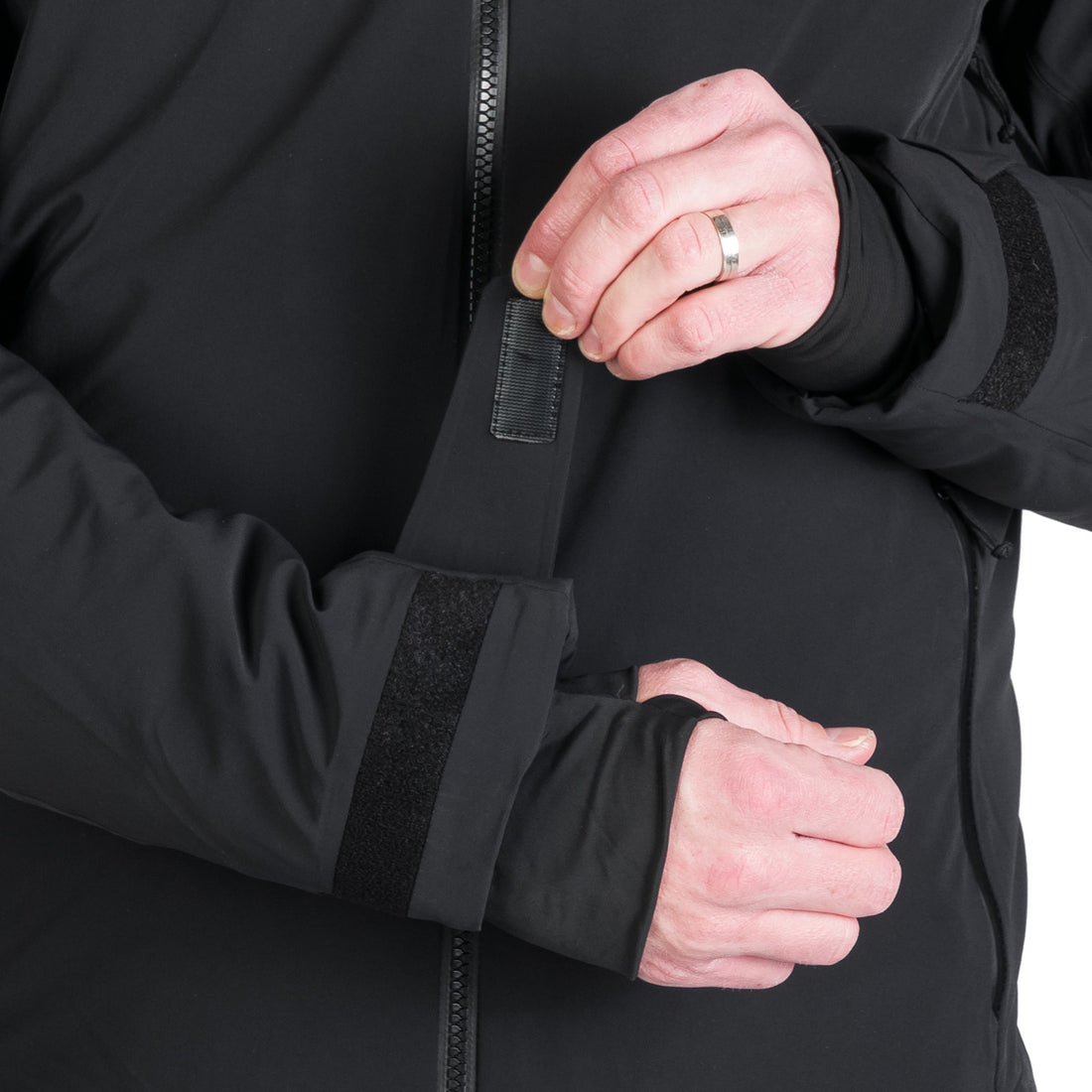 Men's technical ski jacket with full VALERIO equipment