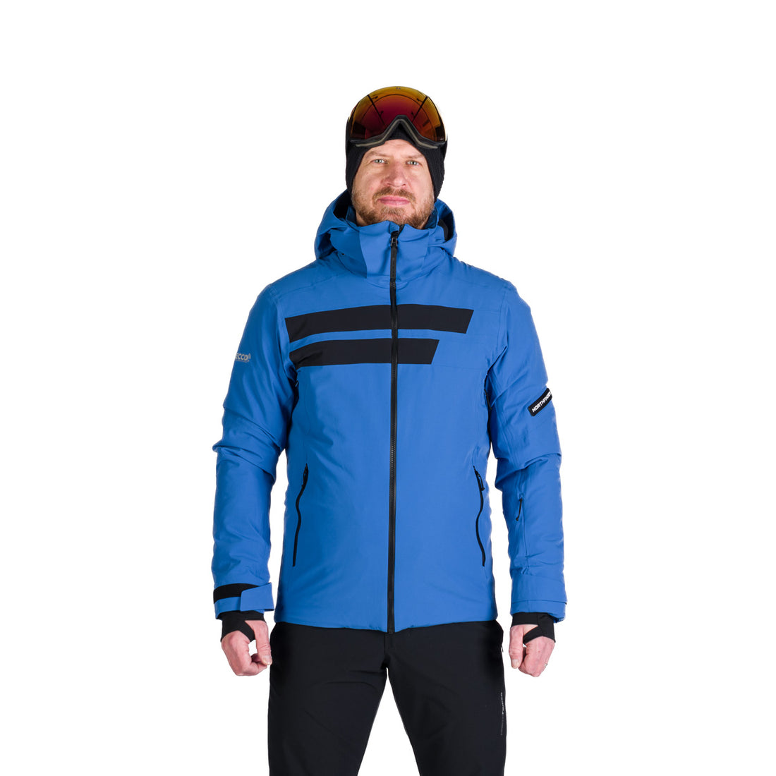 Men's technical ski jacket with full VALERIO equipment