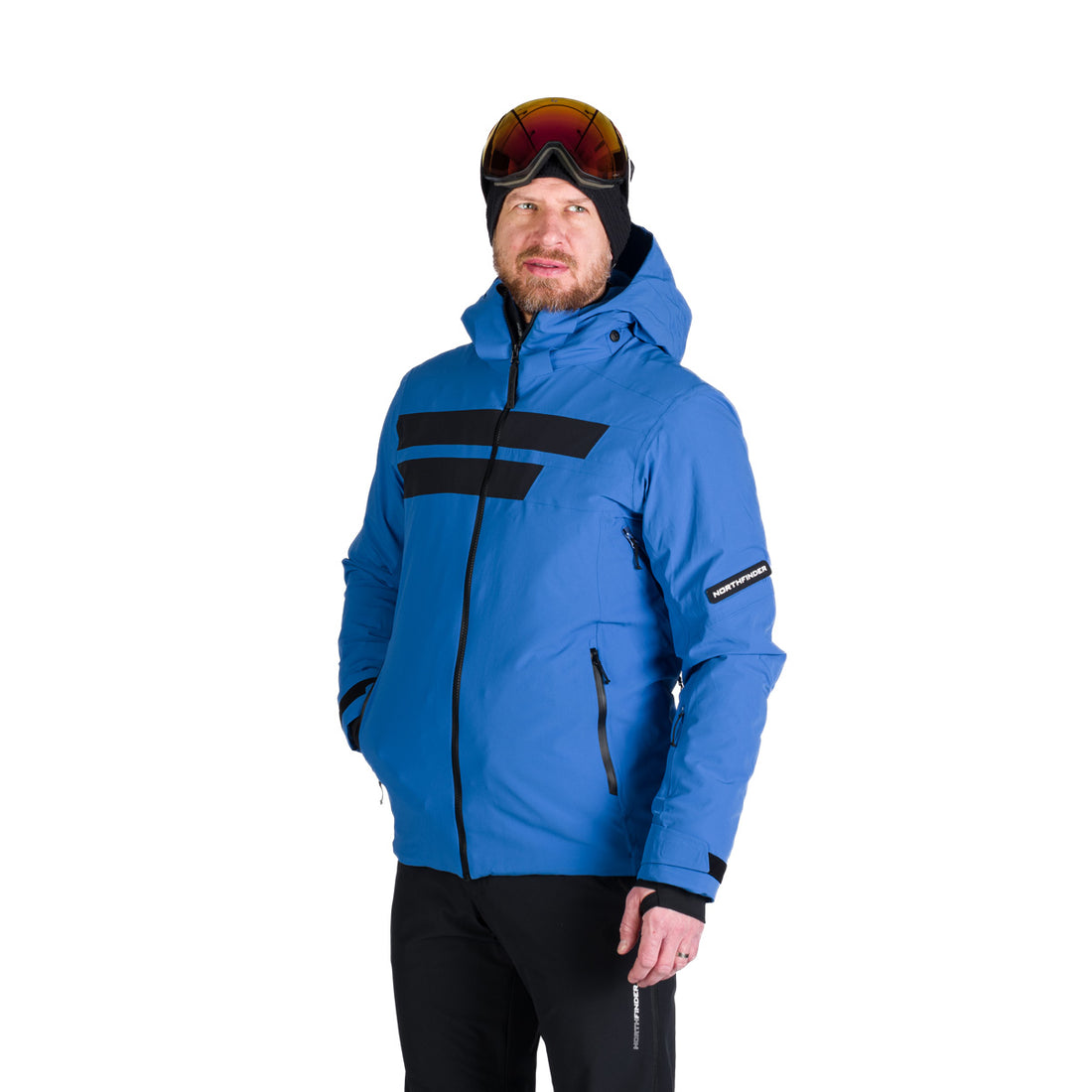 Men's technical ski jacket with full VALERIO equipment