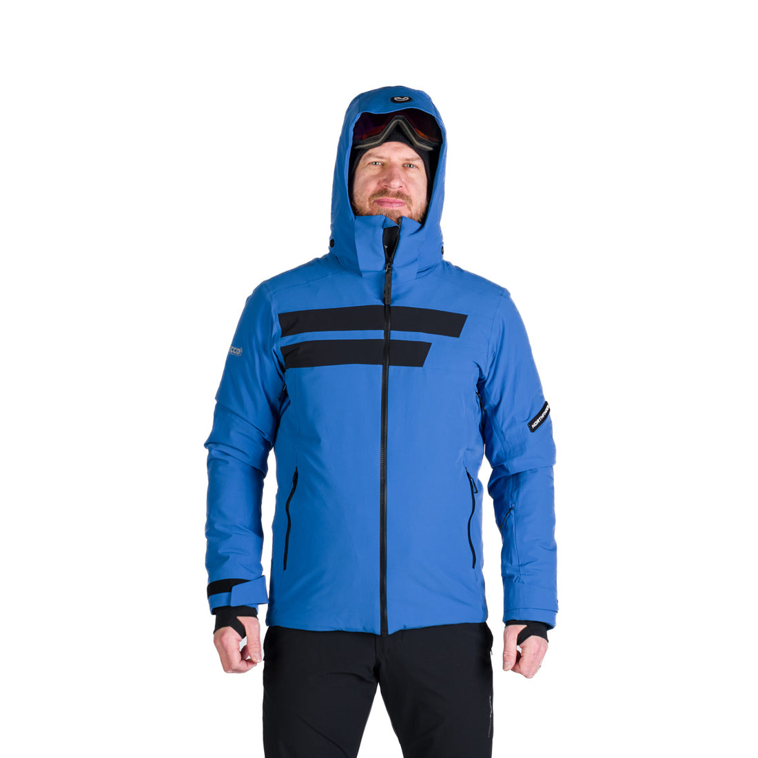 Men's technical ski jacket with full VALERIO equipment