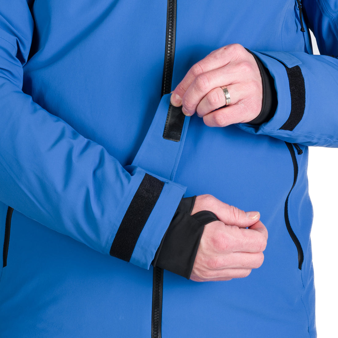 Men's technical ski jacket with full VALERIO equipment