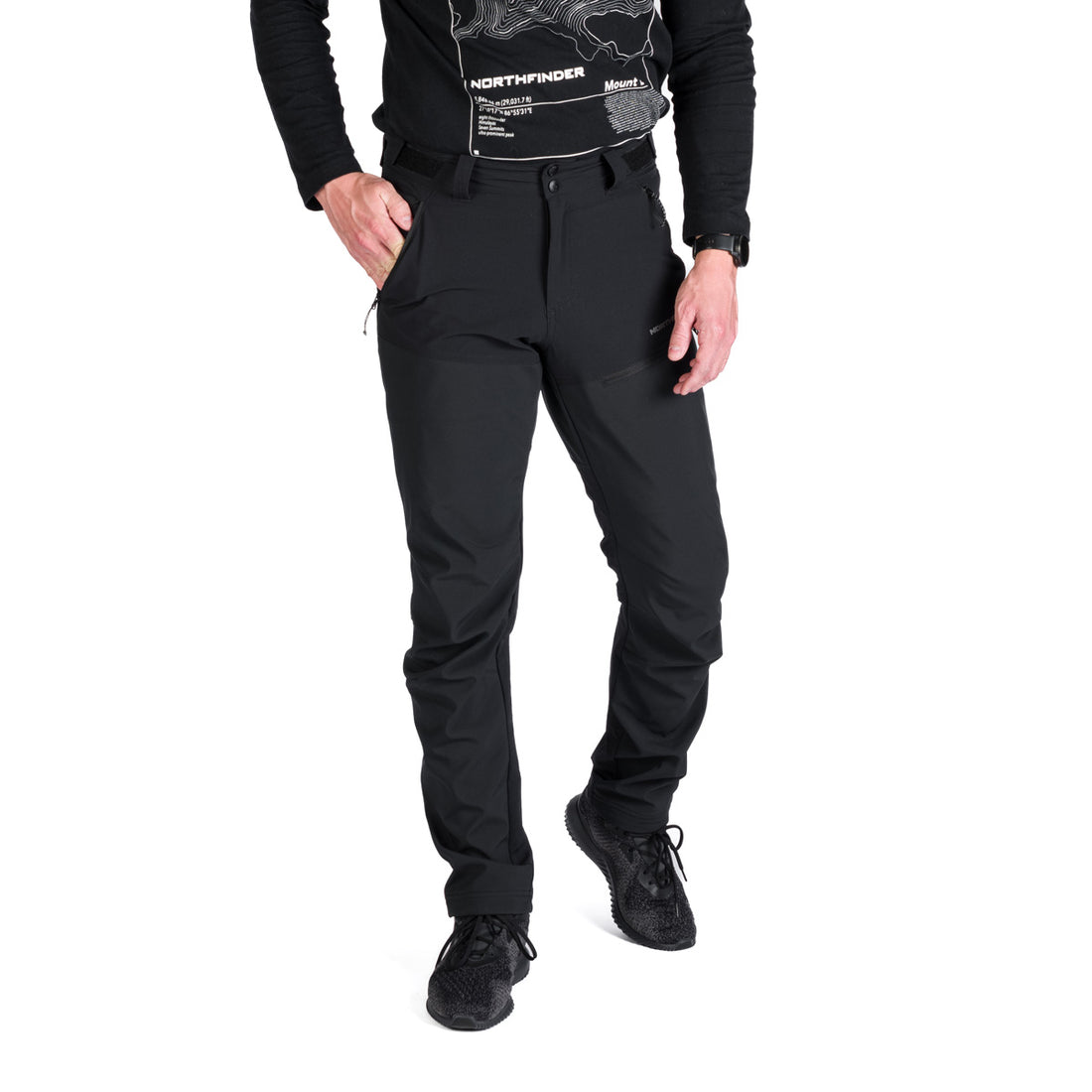 Men's trekking hybrid softshell pants NICOLA