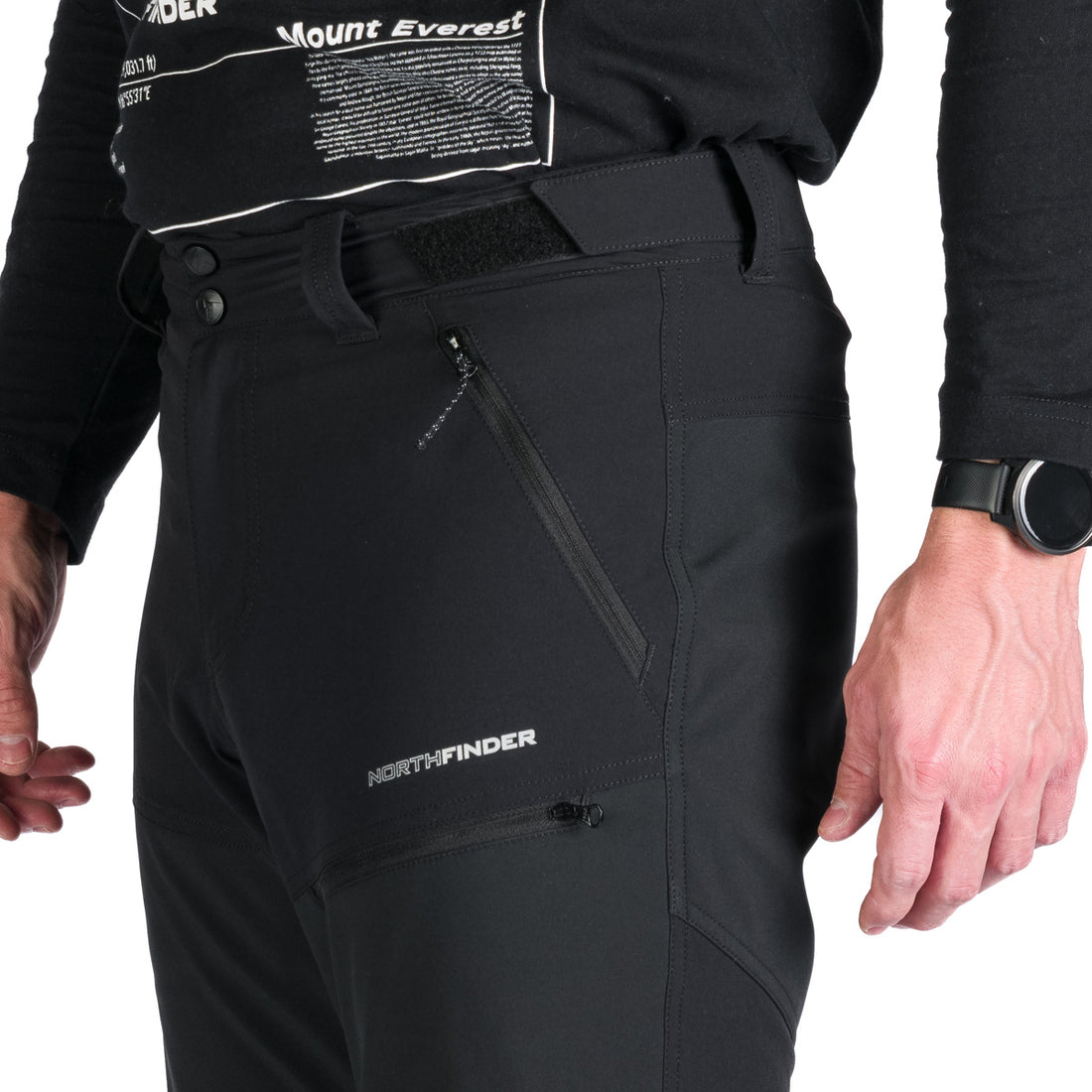 Men's trekking hybrid softshell pants NICOLA