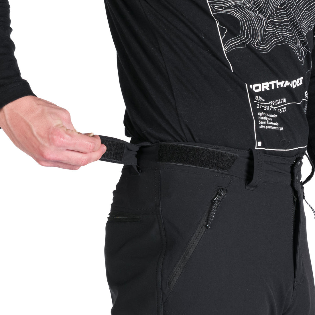 Men's trekking hybrid softshell pants NICOLA