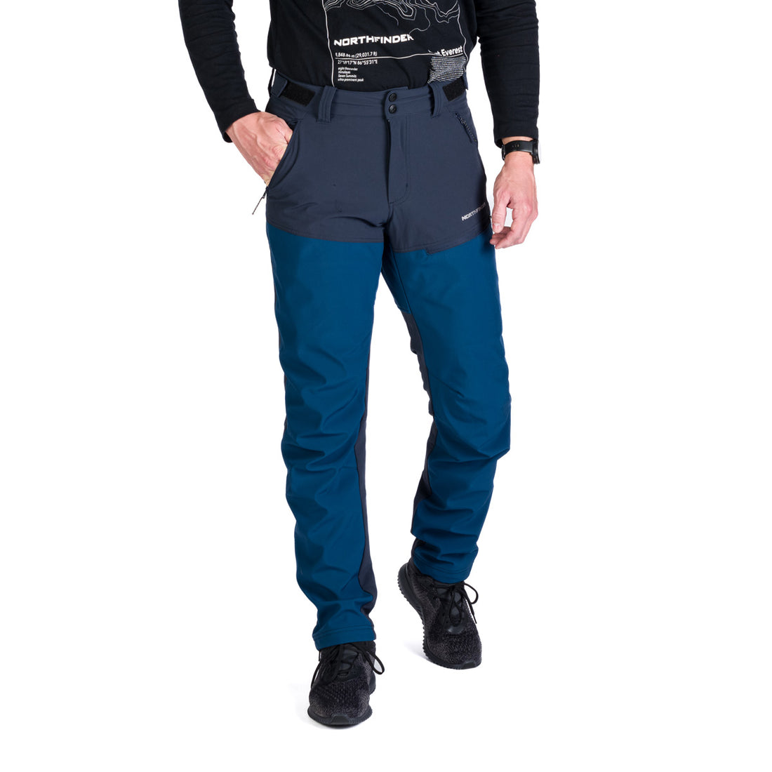 Men's trekking hybrid softshell pants NICOLA