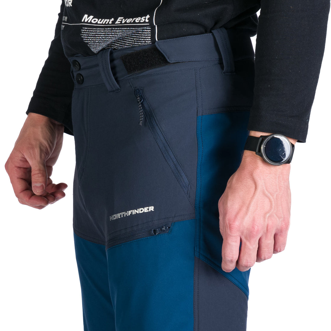 Men's trekking hybrid softshell pants NICOLA