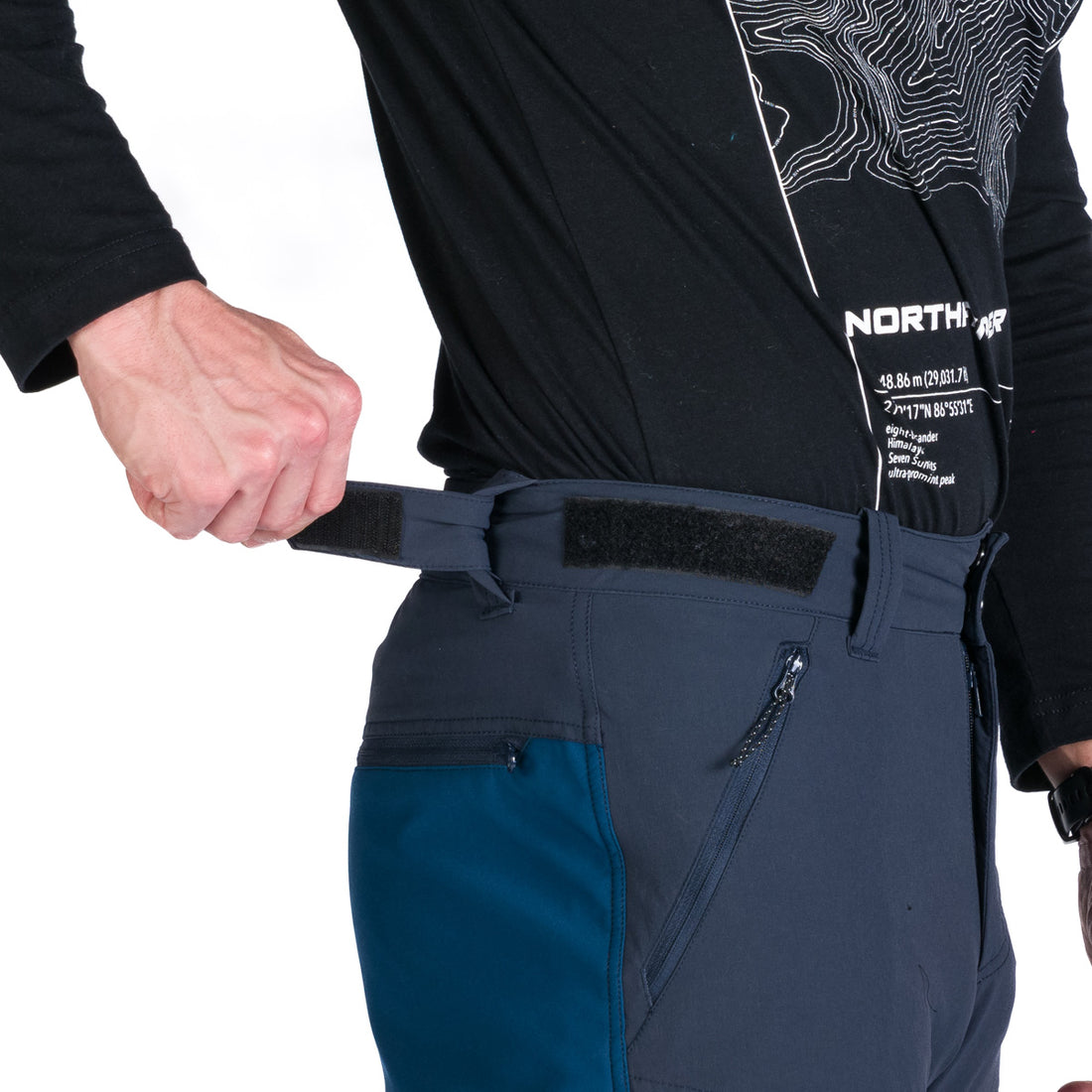 Men's trekking hybrid softshell pants NICOLA